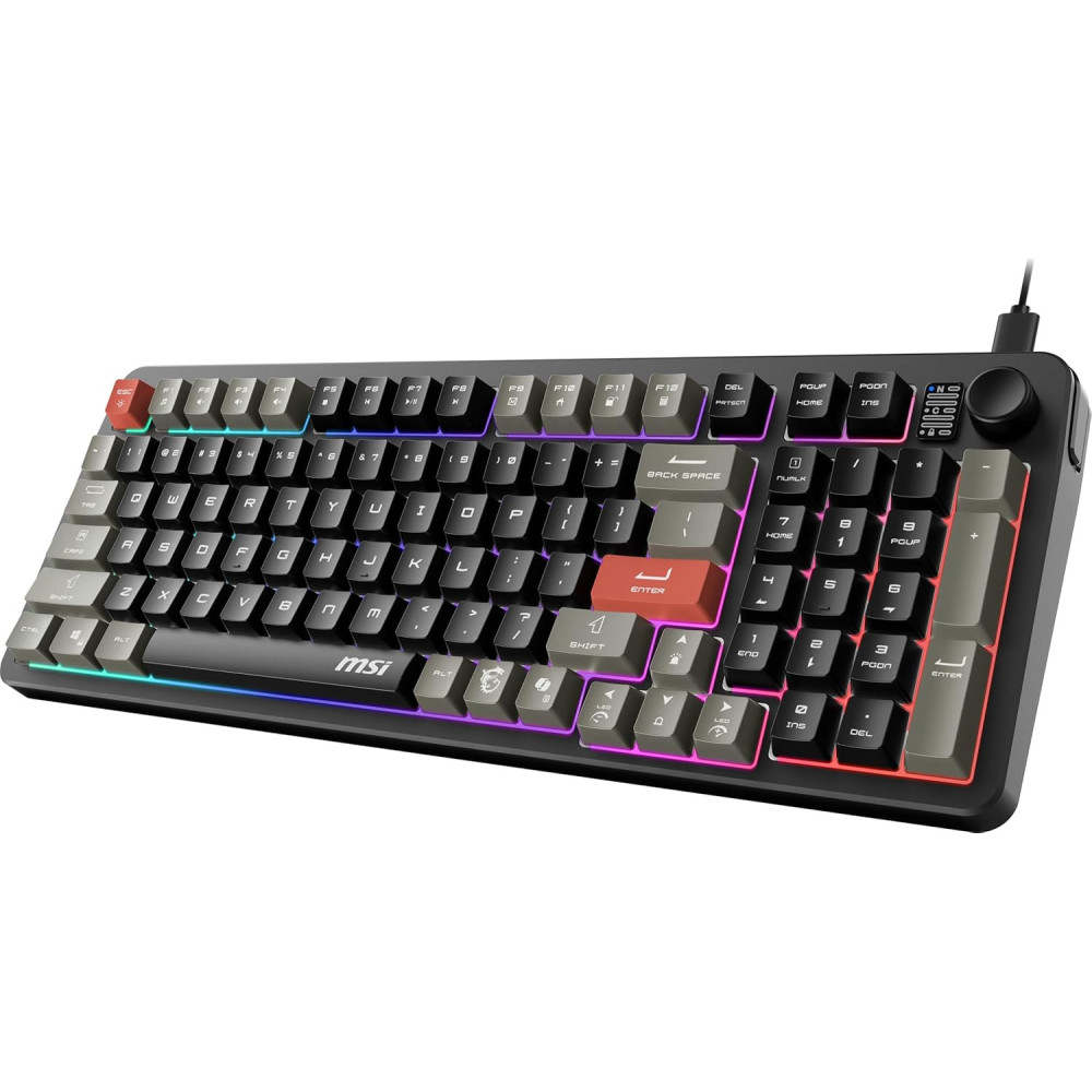 Clavier Gaming Filaire MSI Forge GK110 / AZERTY / USB / Noir