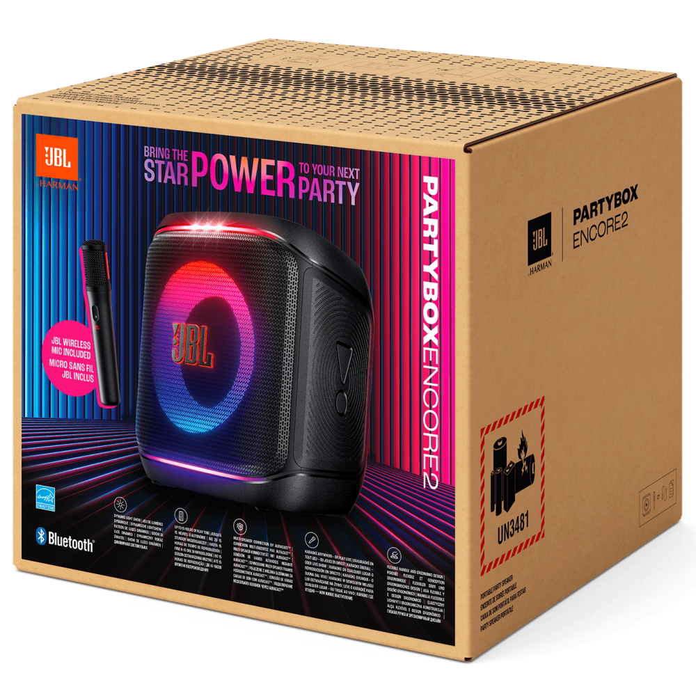 HAUT PARLEUR SANS FIL JBL PartyBox Encore 2 avec Micro / Noir