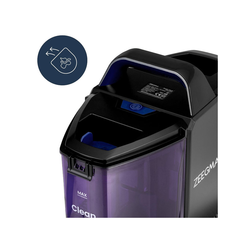 ASPIRATEUR ZEEGMA PRO EAU ET POUSSIERE 1.5 Litre Noir et Violet