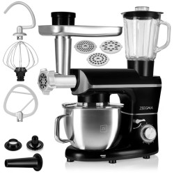 Robot multifonctions 1900W  3en1 ZEEGMA Planeet Multi / avec bol de 6,2 Litre Noir