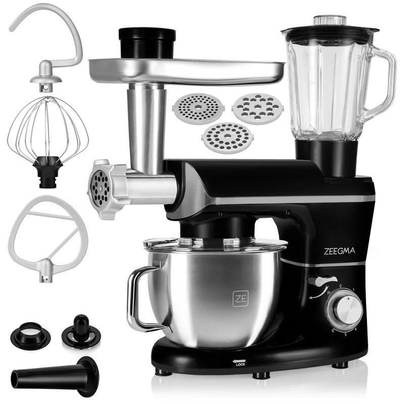 Robot multifonctions 1900W  3en1 ZEEGMA Planeet Multi / avec bol de 6,2 Litre Noir