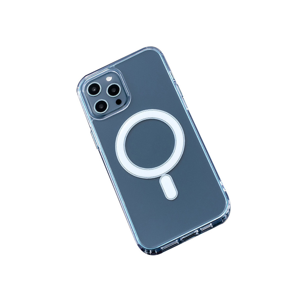 Coque antichoc Mag 1,5 mm pour iPhone 15 6,1" transparente grand trou