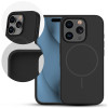 Coque en silicone Thin Magsafe pour iPhone 15 Pro 6,1" / noir