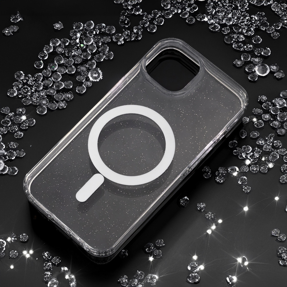 Coque Shine Magsafe pour iPhone 15 Pro 6,1" transparente