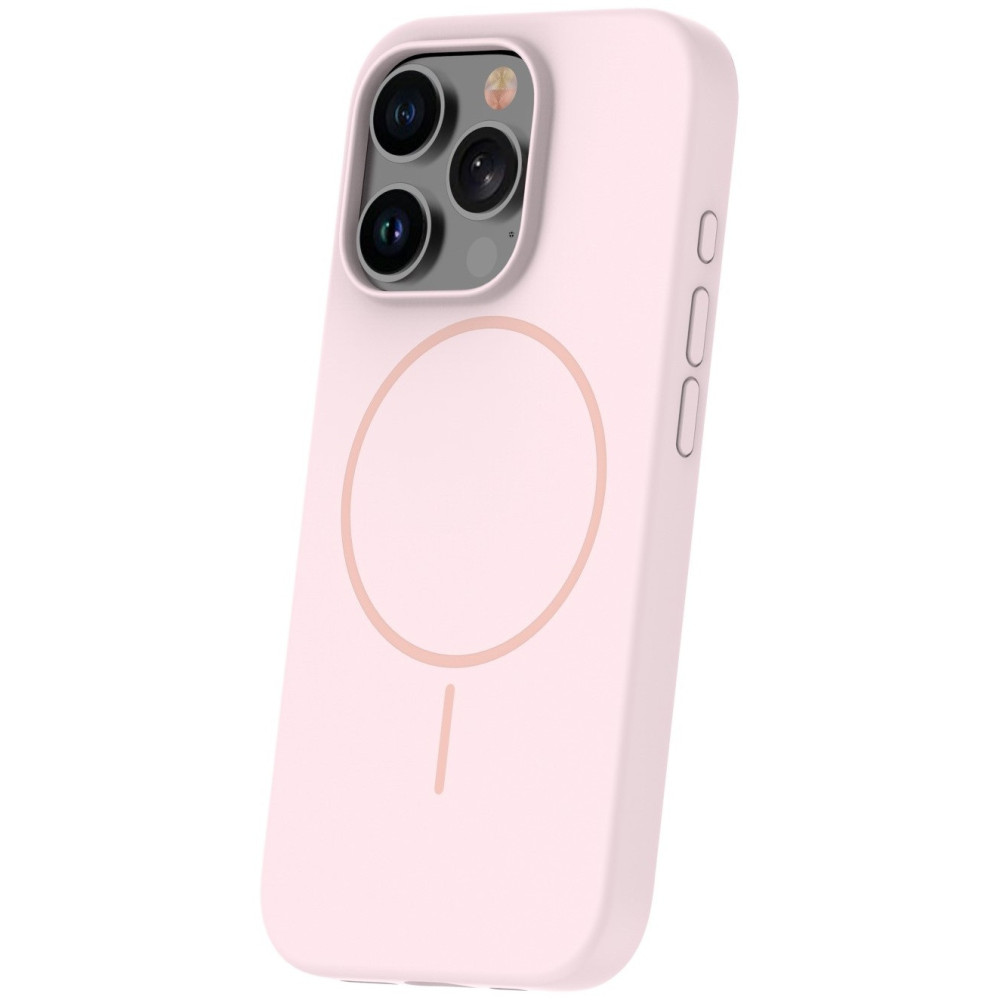 Coque en silicone Thin Magsafe pour iPhone 16 Pro 6,3" / Rose Clair