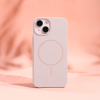 Coque en silicone Thin Magsafe pour iPhone 16 Pro 6,3" / Rose Clair