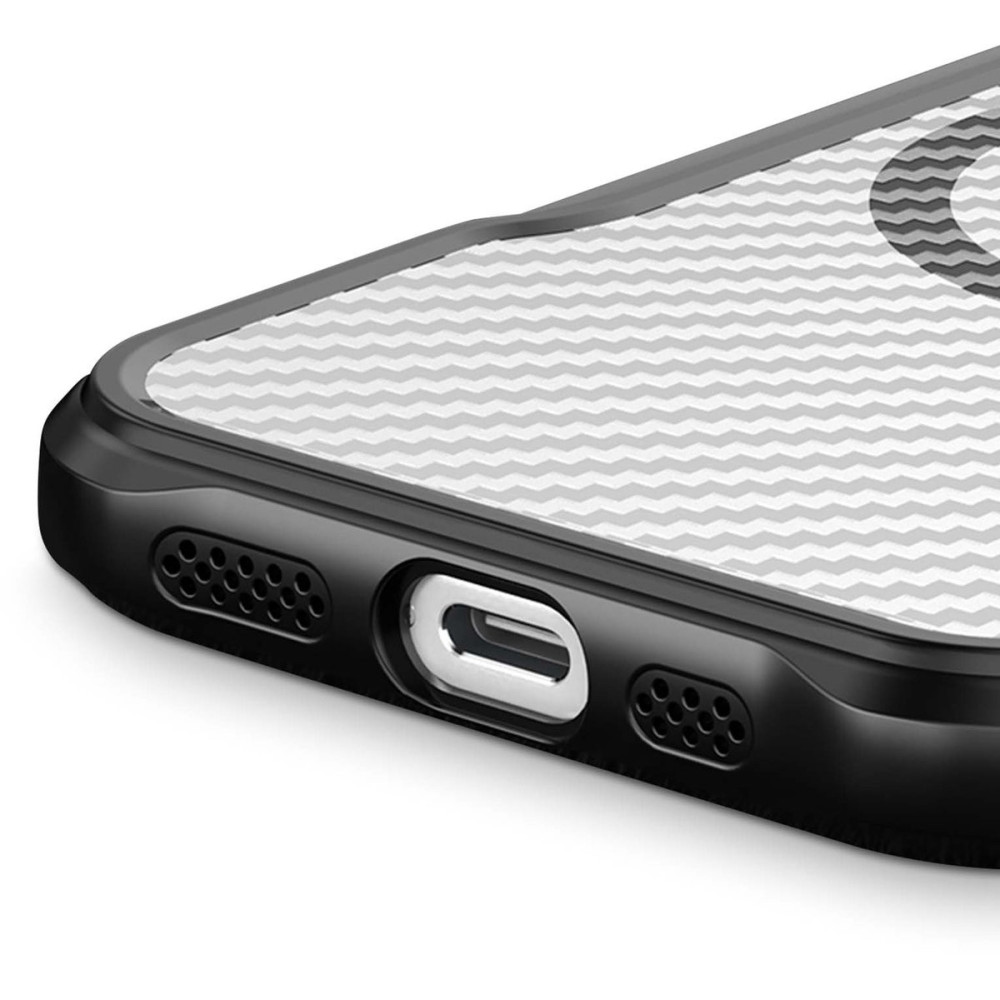 Coque Defender Carbon Magsafe pour iPhone 16 Pro 6,3" / Noir