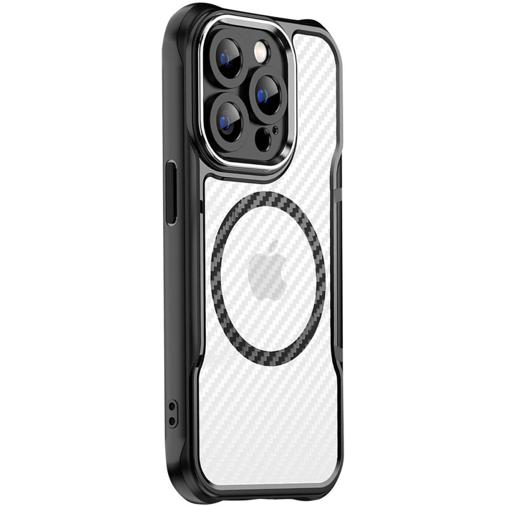 Coque Defender Carbon Magsafe pour iPhone 16 Pro 6,3" / Noir
