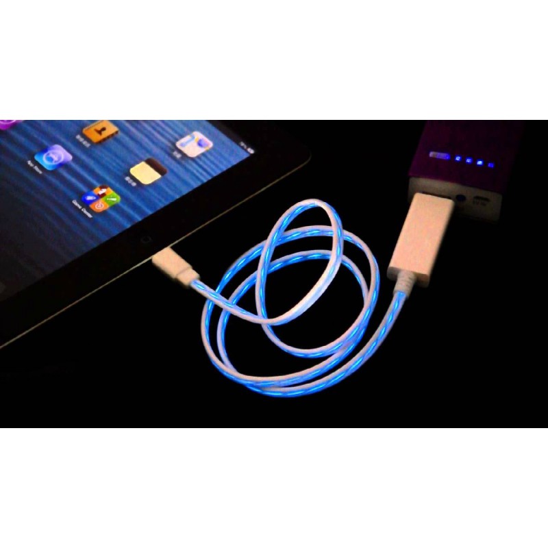 Câble USB Data LED iPhone 5/5s/5c