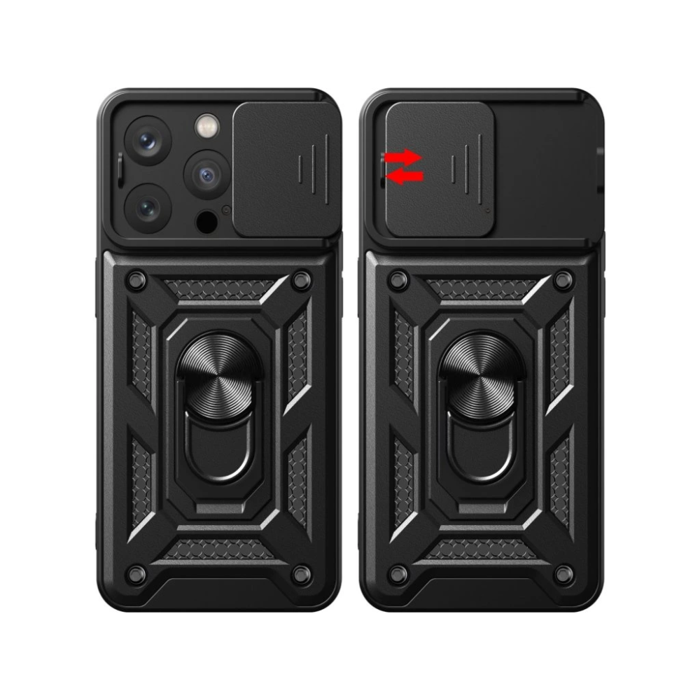 Étui Defender Slide pour iPhone 16 Pro Max 6,9" / Noir