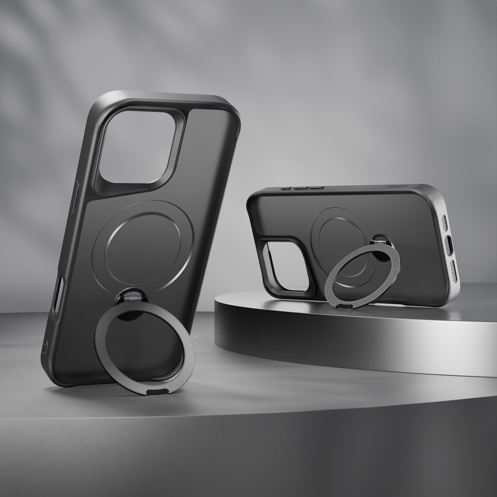 Coque Eteri Matt Magsafe Ring pour iPhone 16 Pro Max 6,9" / Noir
