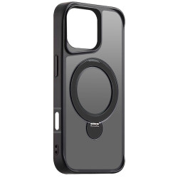 Coque Eteri Matt Magsafe Ring pour iPhone 16 Pro Max 6,9" / Noir