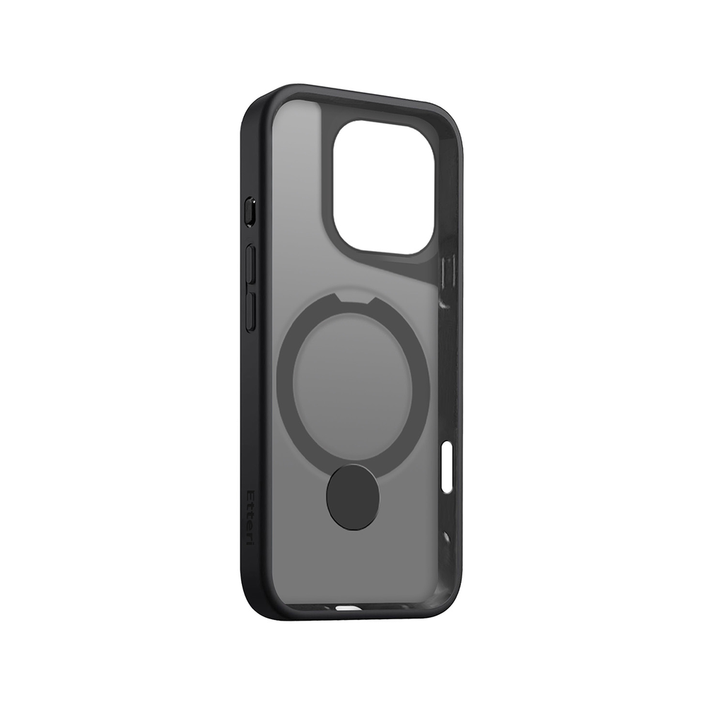 Coque Eteri Matt Magsafe Ring pour iPhone 16 Pro Max 6,9" / Noir