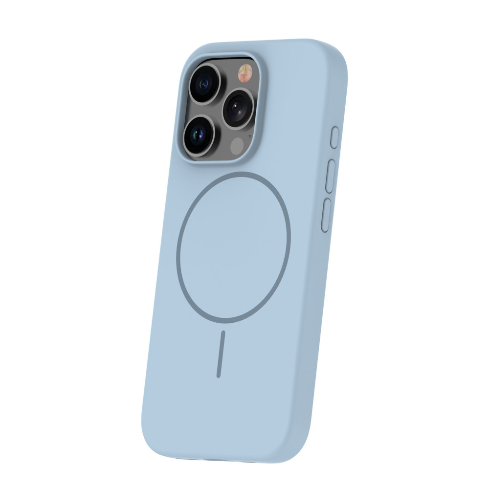 Coque en silicone Thin Magsafe pour iPhone 16 Pro Max 6,9" / Bleu Clair