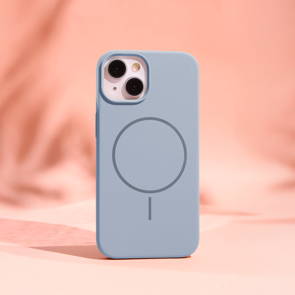 Coque en silicone Thin Magsafe pour iPhone 16 Pro Max 6,9" / Bleu Clair