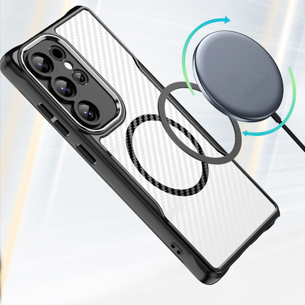 Coque Defender Carbon Magsafe pour Samsung Galaxy S25 Ultra / Noir