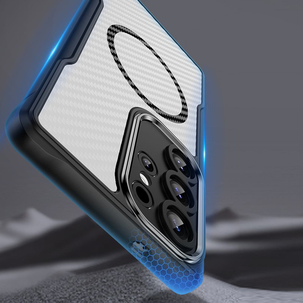 Coque Defender Carbon Magsafe pour Samsung Galaxy S25 Ultra / Noir