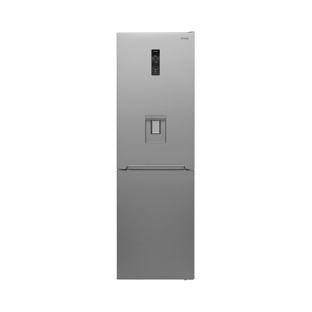 Réfrigérateur SHARP No Frost Combiné 465Litres / INOX Avec Afficheur et Distributeur d'eau