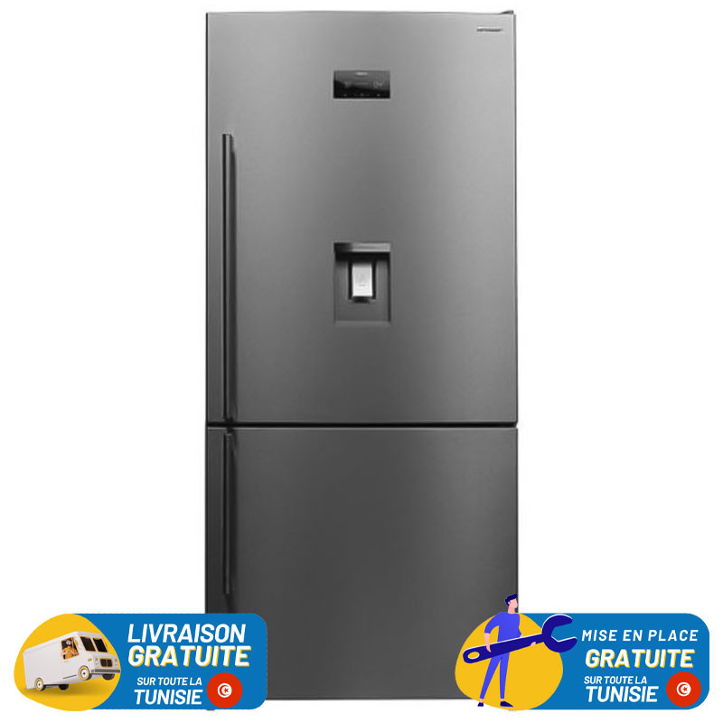 Réfrigérateur SHARP No Frost Combiné 725 Litres / INOX Avec Afficheur et Distributeur d'eau