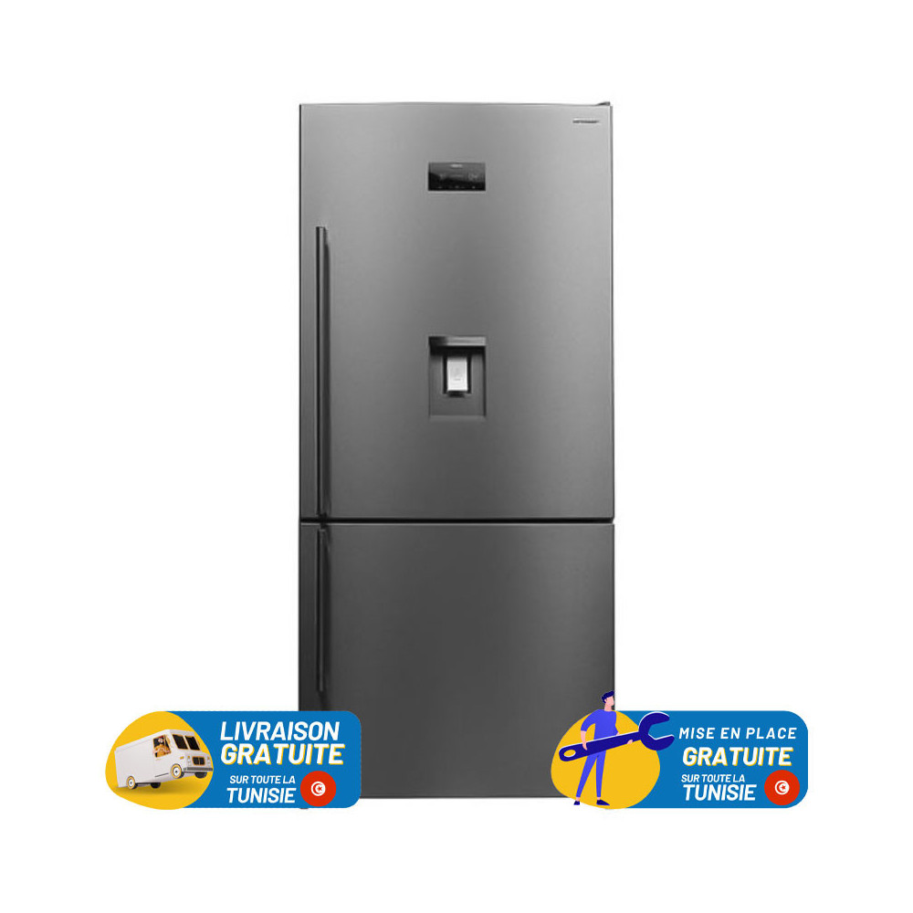 Réfrigérateur SHARP No Frost Combiné 725 Litres / INOX Avec Afficheur et Distributeur d'eau