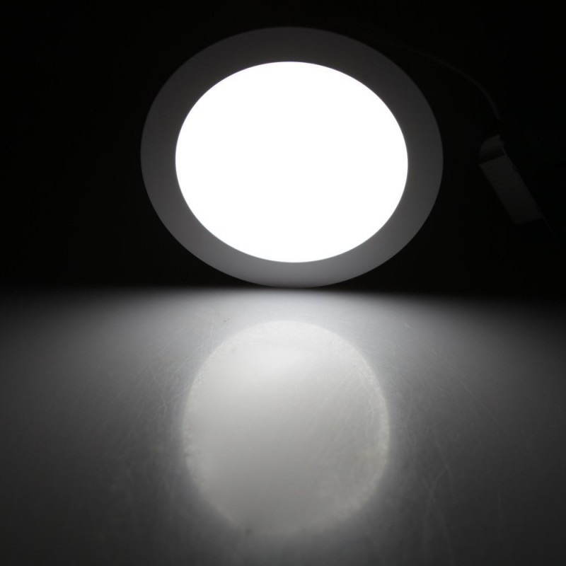 Panneau LED Plafonnier rond 12W Blanc17mm