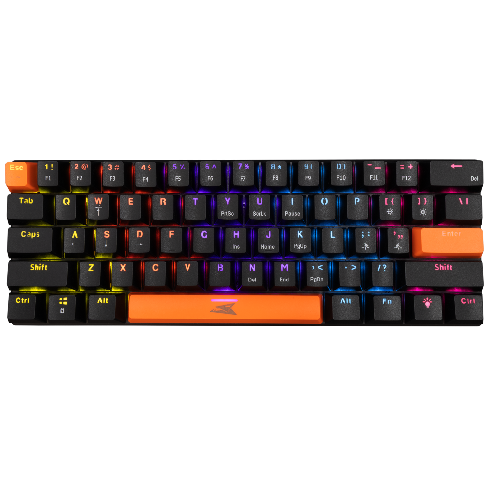 Clavier Gamer mécanique Baracuda BGK-03121 Dolphin US Blue Switch Noir