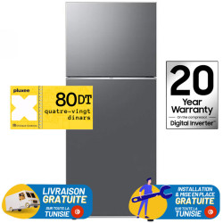 Réfrigérateur Samsung RT42 No Forst INVERTER Double Portes 415 Litres inox + Bon d'achat PLUXEE 80DT