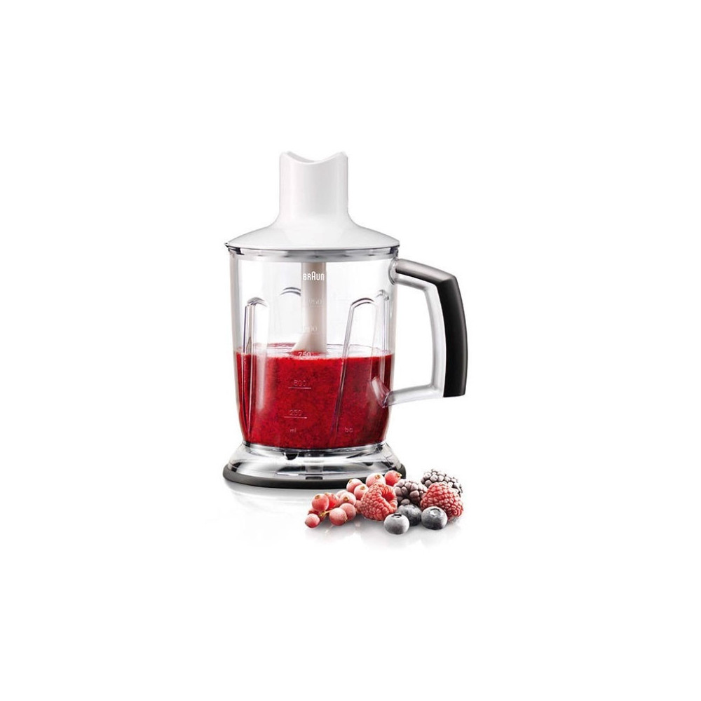 Mixeur plongeant 5 en1 BRAUN 1.25 Litres / 750W / Blanc