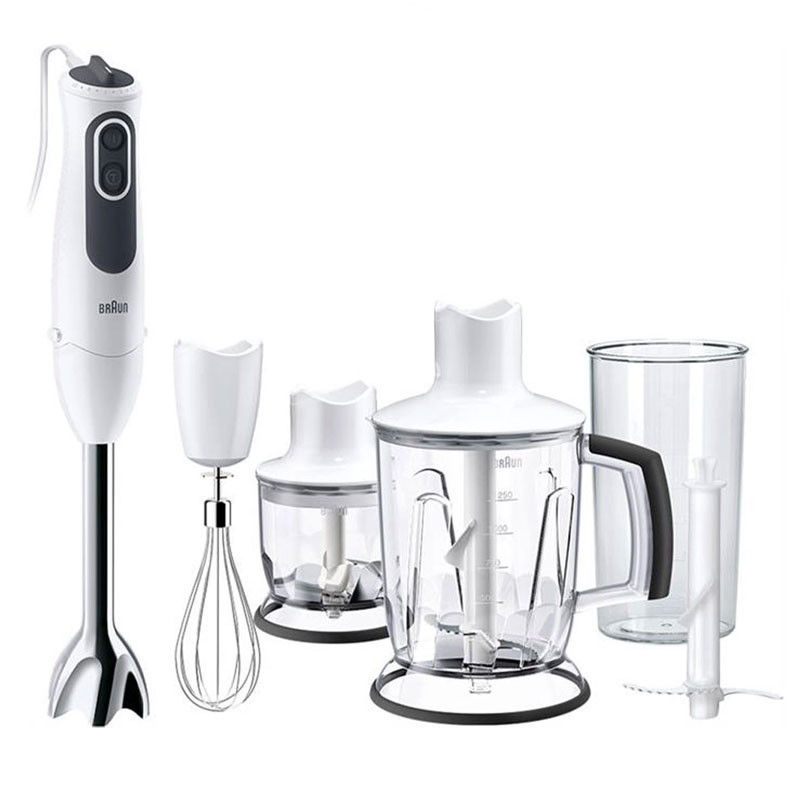 Mixeur plongeant 5 en1 BRAUN 1.25 Litres / 750W / Blanc