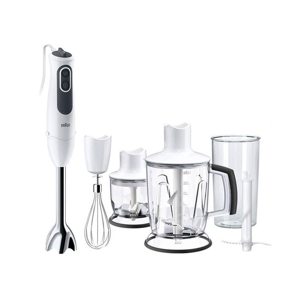 Mixeur plongeant 5 en1 BRAUN 1.25 Litres / 750W / Blanc