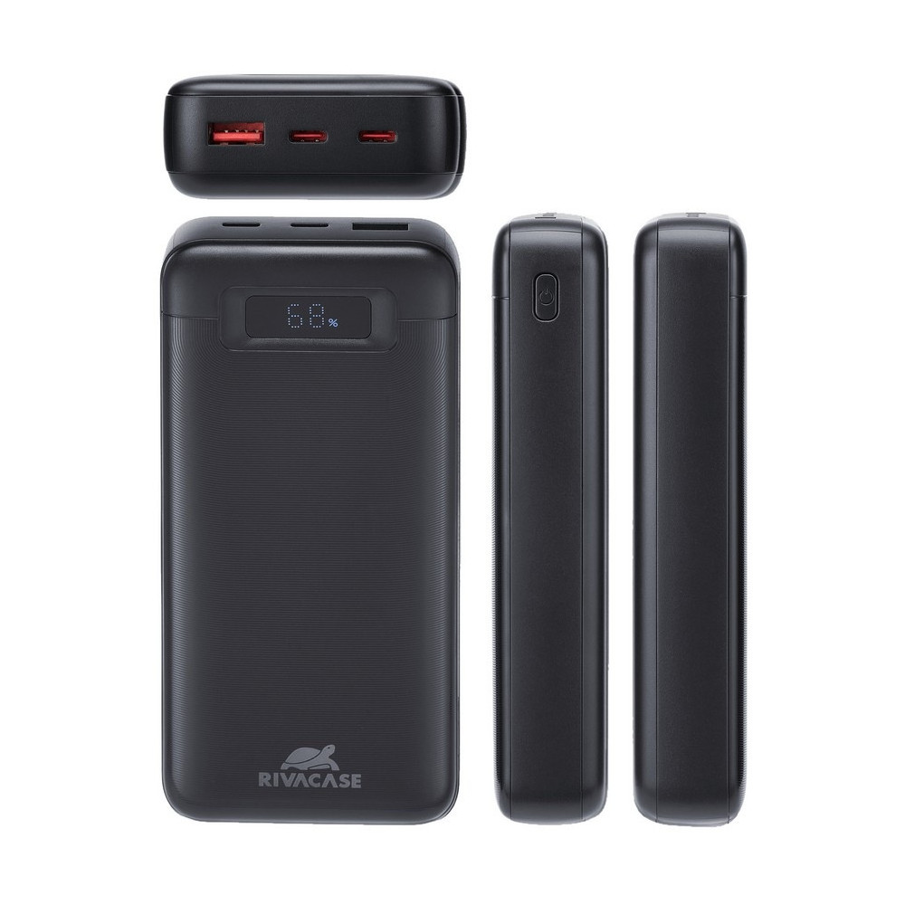 Power Bank RivaCase 20000 mAh Charge Ultra Rapide PD 65W / Noir