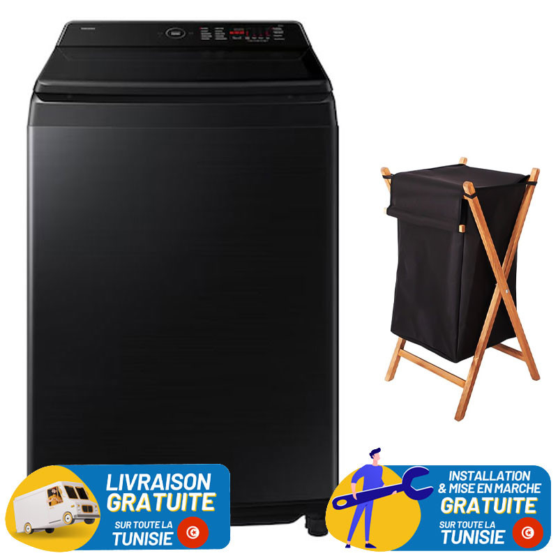 Machine à Laver Samsung 19Kg Smart INVERTER Noir + Panier à Linge