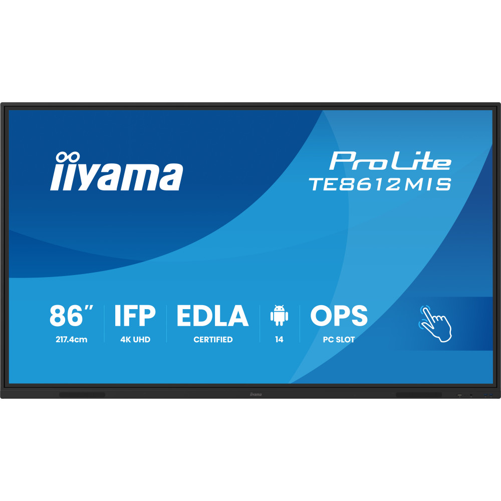 Écran Tactile Interactif Iiyama ProLite 86" 4K UHD Android 14 OS EDLA / Noir