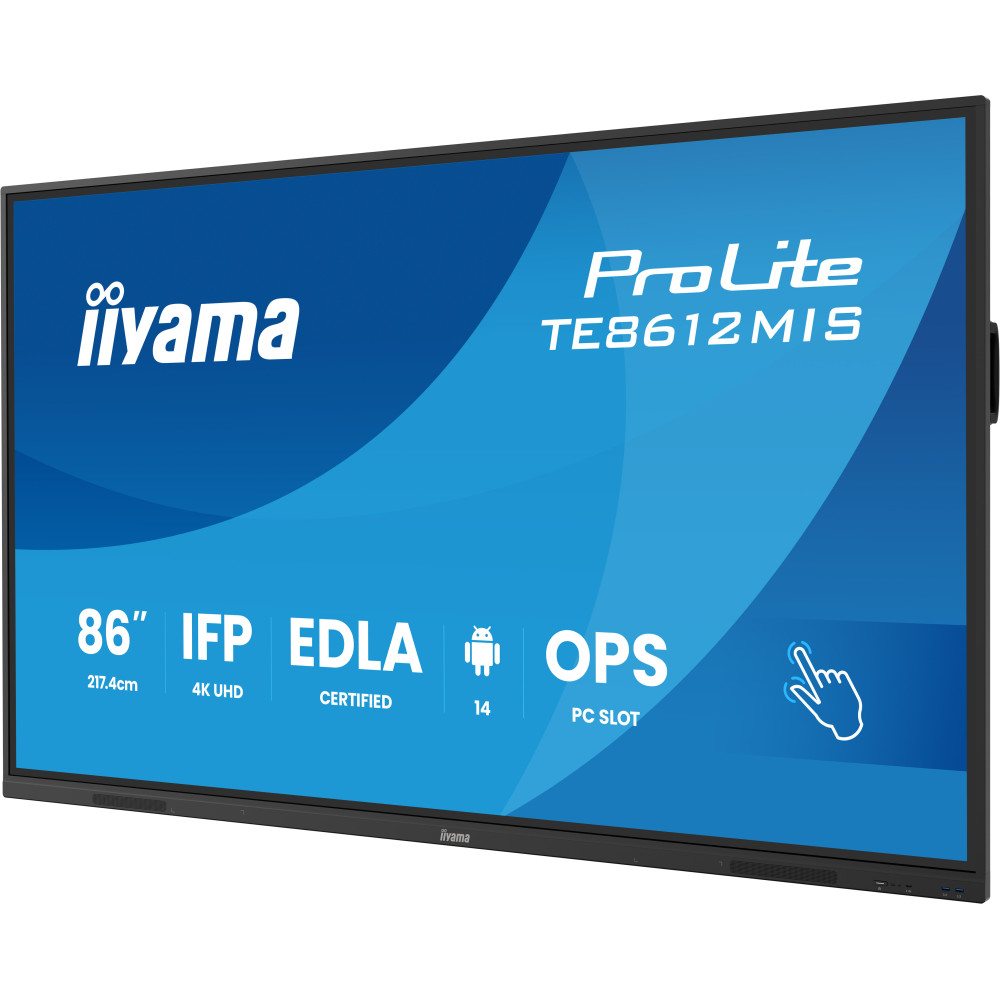 Écran Tactile Interactif Iiyama ProLite 86" 4K UHD Android 14 OS EDLA / Noir