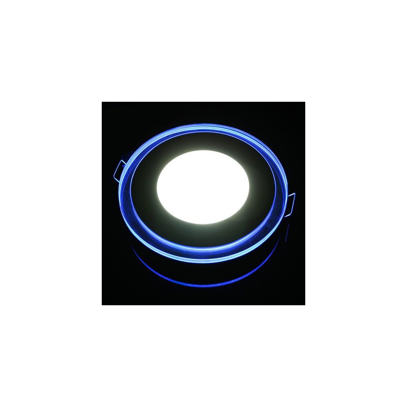 Panneau LED Plafonnier rond 10+2W Bleu et Blanc 16mm