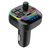 Transmetteur FM Bluetooth Pour Voiture avec Chargeur USB et Type-C M54 / Noir