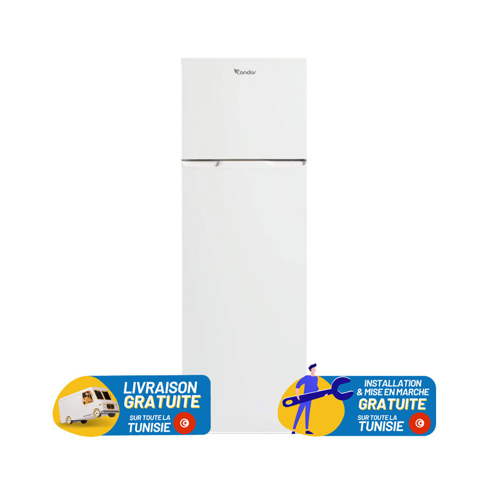 Réfrigérateur CONDOR De Frost Double Portes 263 Litres / Blanc