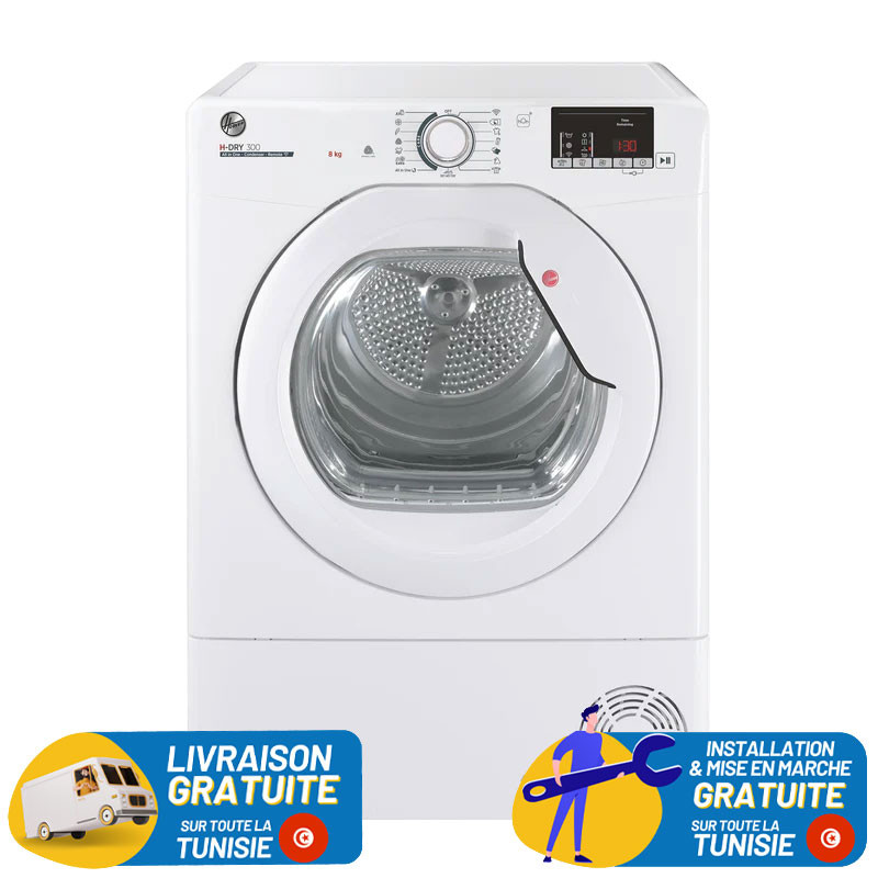 SECHE LINGE HOOVER A CONDENSATION 8KG BLANC