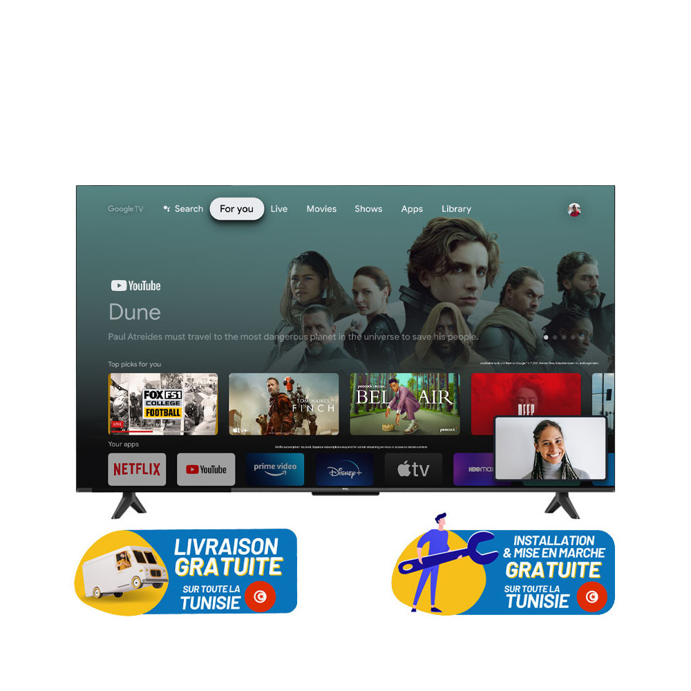 TV TCL V6C 55" 4K UHD HDR SMART TV / GOOGLE TV