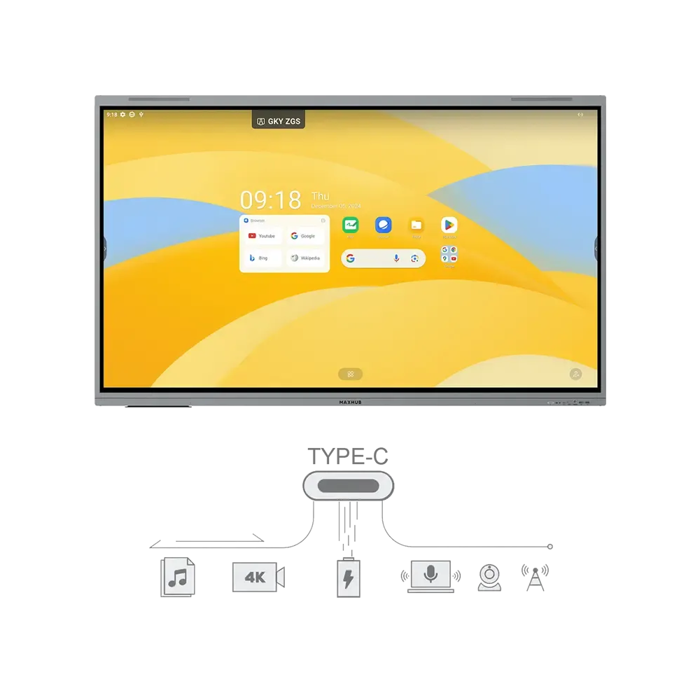 ECRAN INTERACTIF MAXHUB 65'' E6530 8GO 128GO ANDROID 14 GOOGLE EDLA