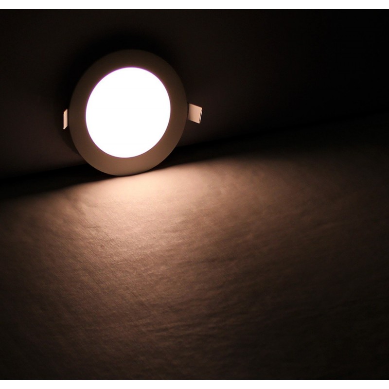 Panneau LED Plafonnier rond 9W Blanc Chaud 145x145x13