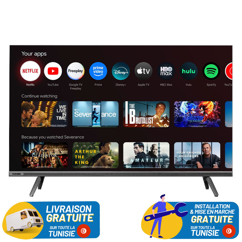 TV 40" TELEFUNKEN E3F Full HD GOOGLE TV AVEC RÉCEPTEUR INTÉGRÉ