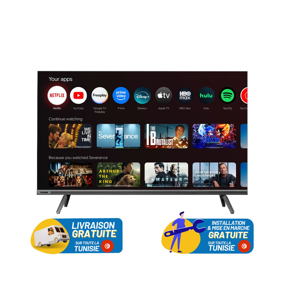 TV 40" TELEFUNKEN E3F Full HD GOOGLE TV AVEC RÉCEPTEUR INTÉGRÉ