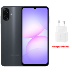 Samsung Galaxy A07 / 12 Go / 128 Go / Noir Avec Chargeur Secteur et câble