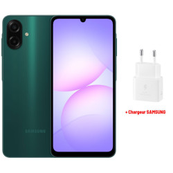 Samsung Galaxy A07 / 8 Go / 128 Go / Vert Avec Chargeur secteur et câble