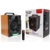 Haut-parleur Super grande Mega Extra / RGB / karaoké / 30W+MIC BT / MARRON