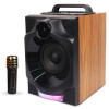 Haut-parleur Super grande Mega Extra / RGB / karaoké / 30W+MIC BT / MARRON