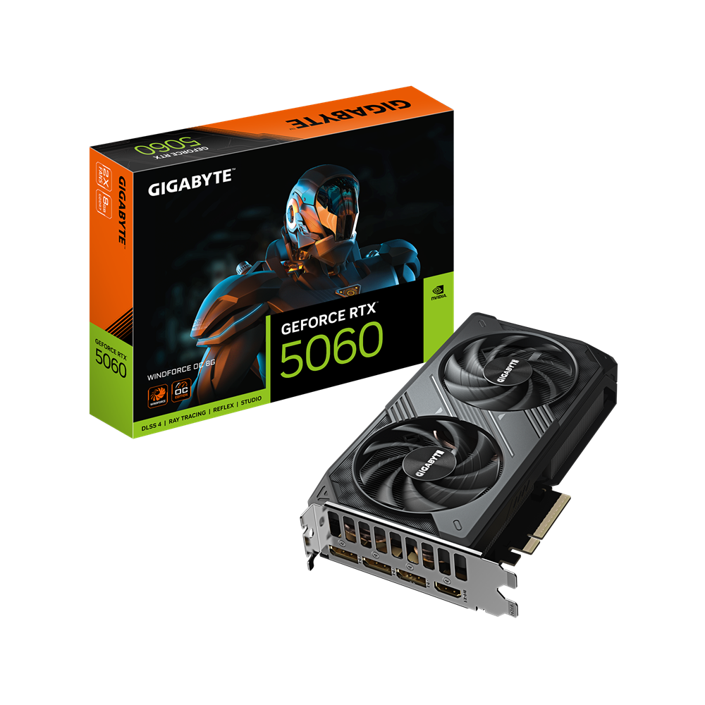 Carte graphique Gigabyte GeForce RTX 5060 WINDFORCE OC / 8 Go GDDR7