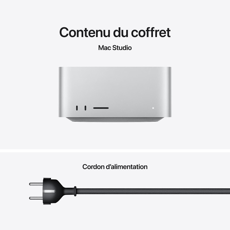 Apple Mac Studio M4 Max 2025 / 36 Go / 512 Go SSD / Argent