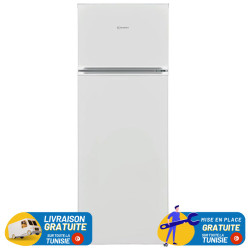 RÉFRIGÉRATEUR INDESIT DEFROST Double Portes 300 Litres / BLANC